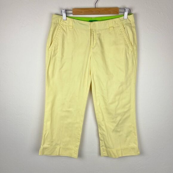 Lilly Pulitzer Palm Beach Fit Crop Straight-Leg Pant - Yellow - Picture 1 of 7